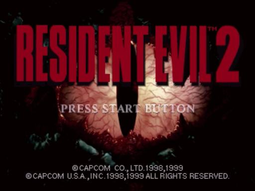 Resident Evil 2 title screen for Sega Dreamcast